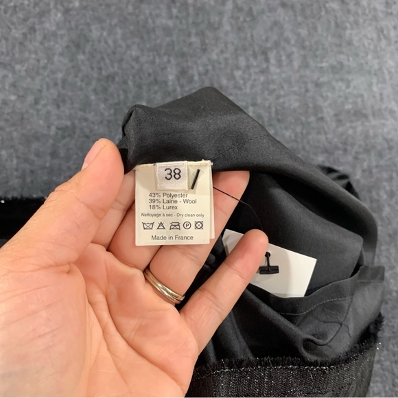 $2700 LANVIN Black Woven Crew Neck A-Line Black Dress Paris France100%silk 38 - Picture 6 of 12